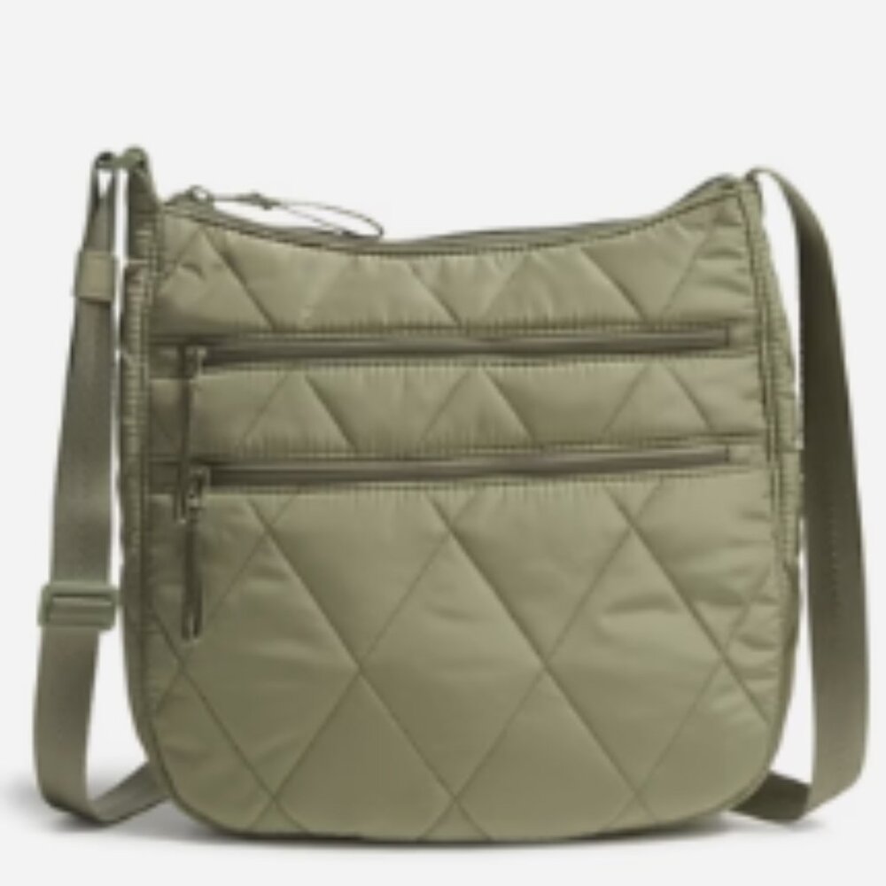 Vera Bradley Trio Zip Hipster in Ultralight - Deep Lichen Green NEW with tags